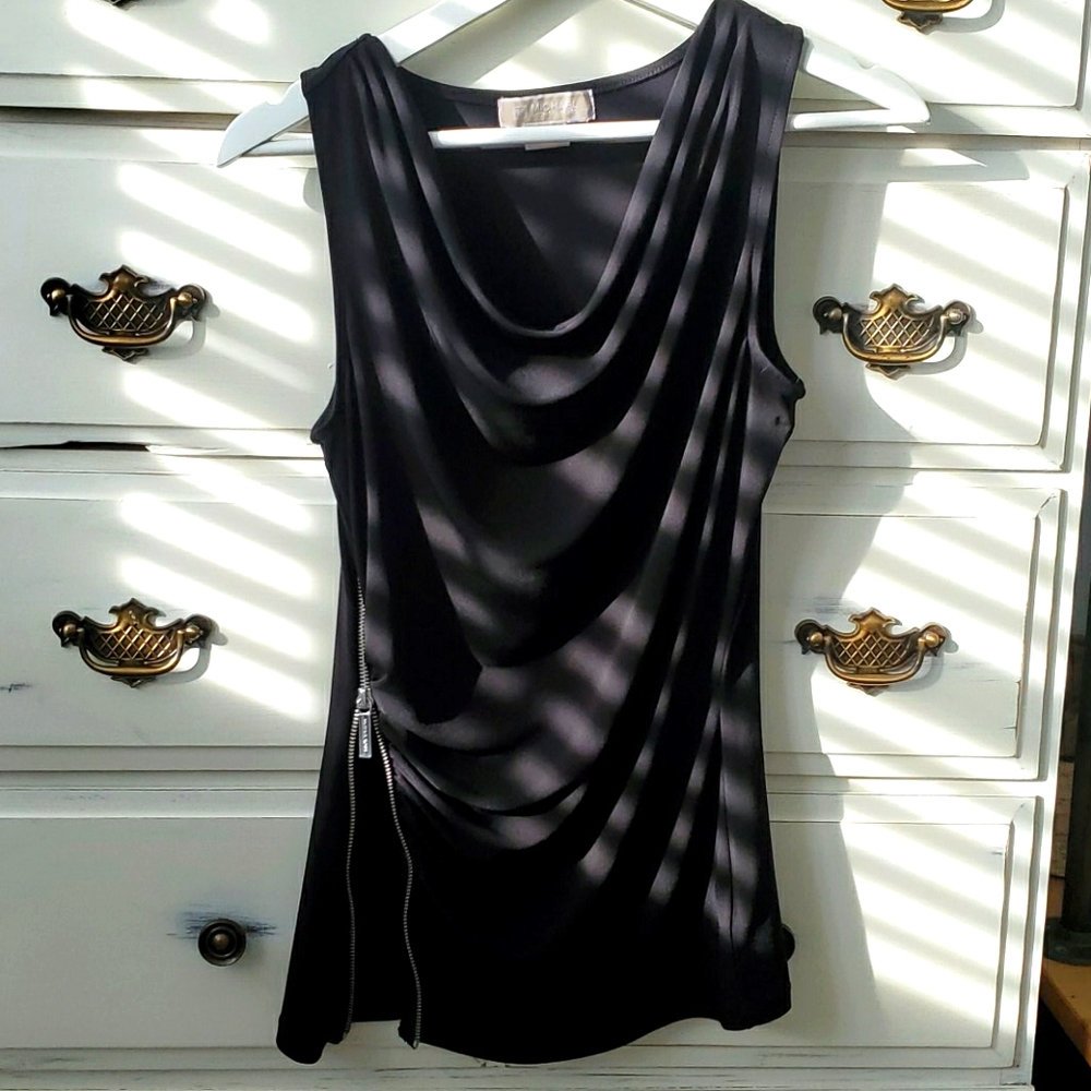 Michael Kors black top with side zip